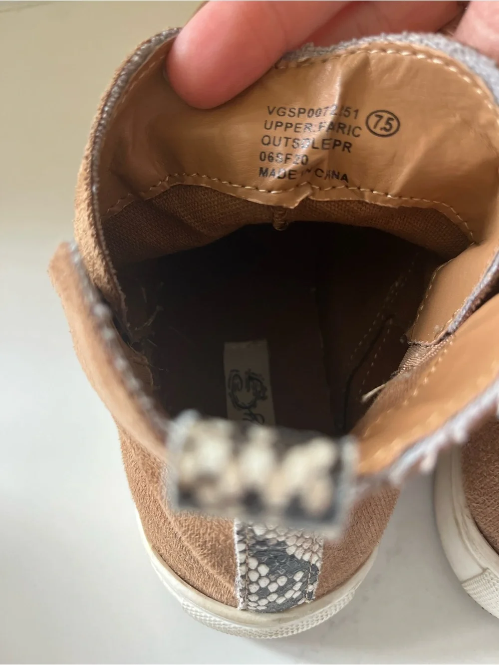 Women’s Suede Slip-On Boot Sneakers - Tan